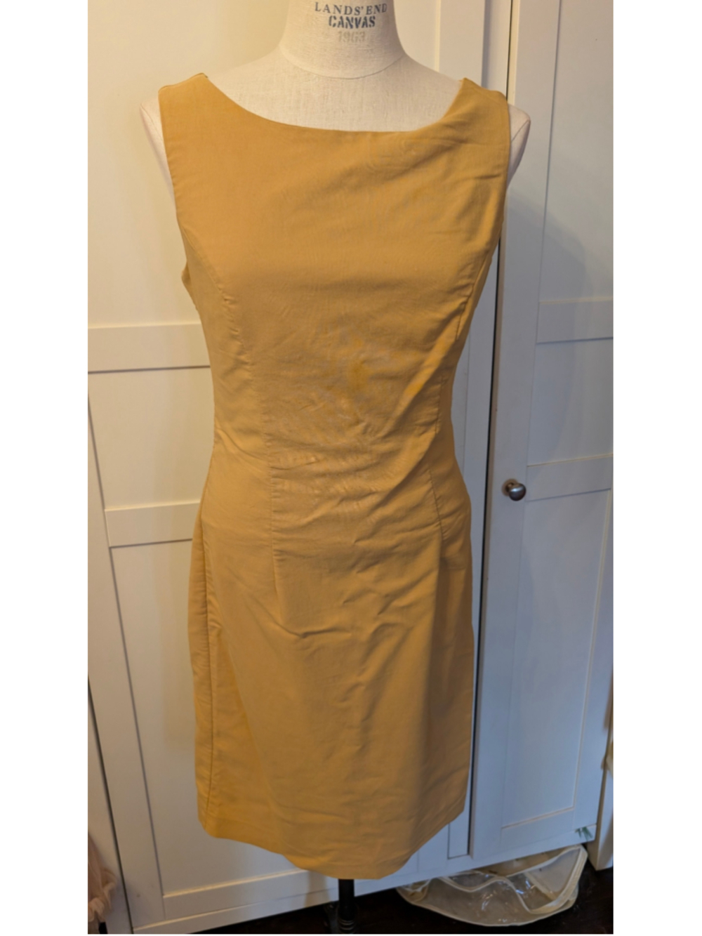 vintage 3B Sleeveless Midi Dress Size 9 Yellow